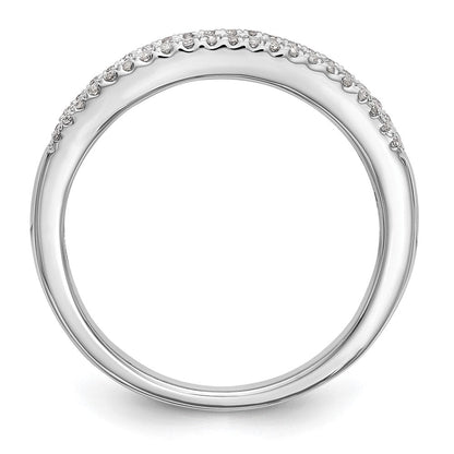 14K Weißgold 3/8 Karat Rund/baguette Diamant Komplett Ehering