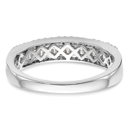14K Weißgold 3/8 Karat Rund/baguette Diamant Komplett Ehering