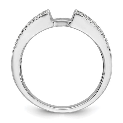 14K Weißgold Stift Set 3/4 Karat Rund/baguette Diamant Halbfassung Verlobungsring