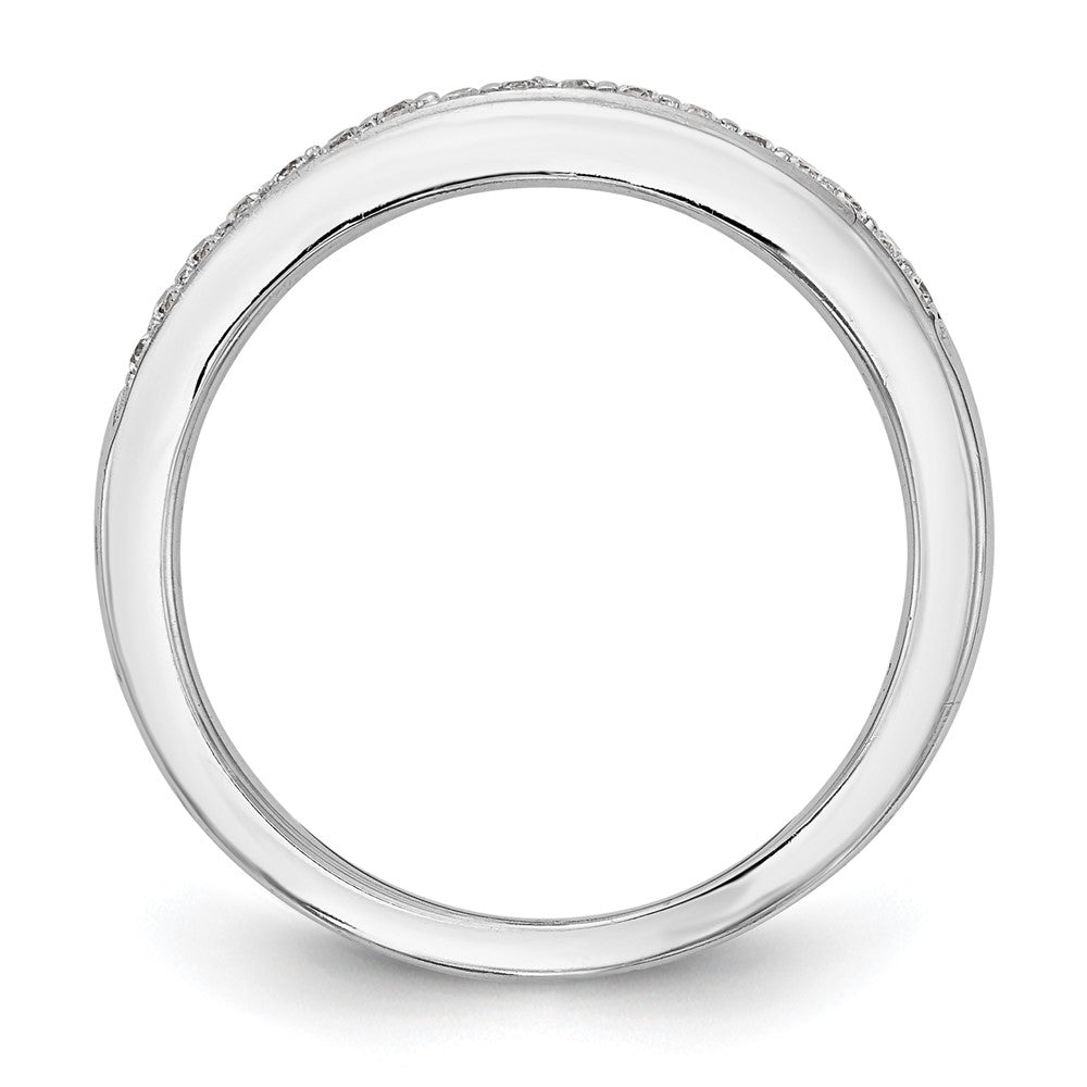 14K Weißgold Ehering mit natürlichen Diamanten