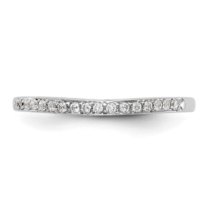 14K Weißgold Ehering mit natürlichen Diamanten