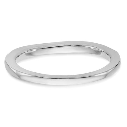 14K Weißgold Ehering mit natürlichen Diamanten