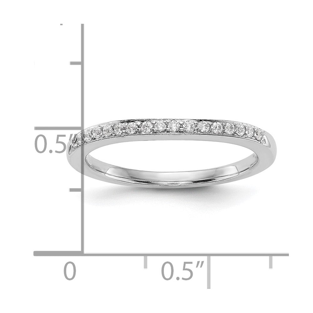 14K Weißgold Ehering mit natürlichen Diamanten