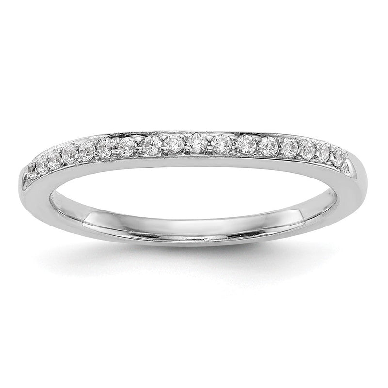 14K Weißgold Ehering mit natürlichen Diamanten