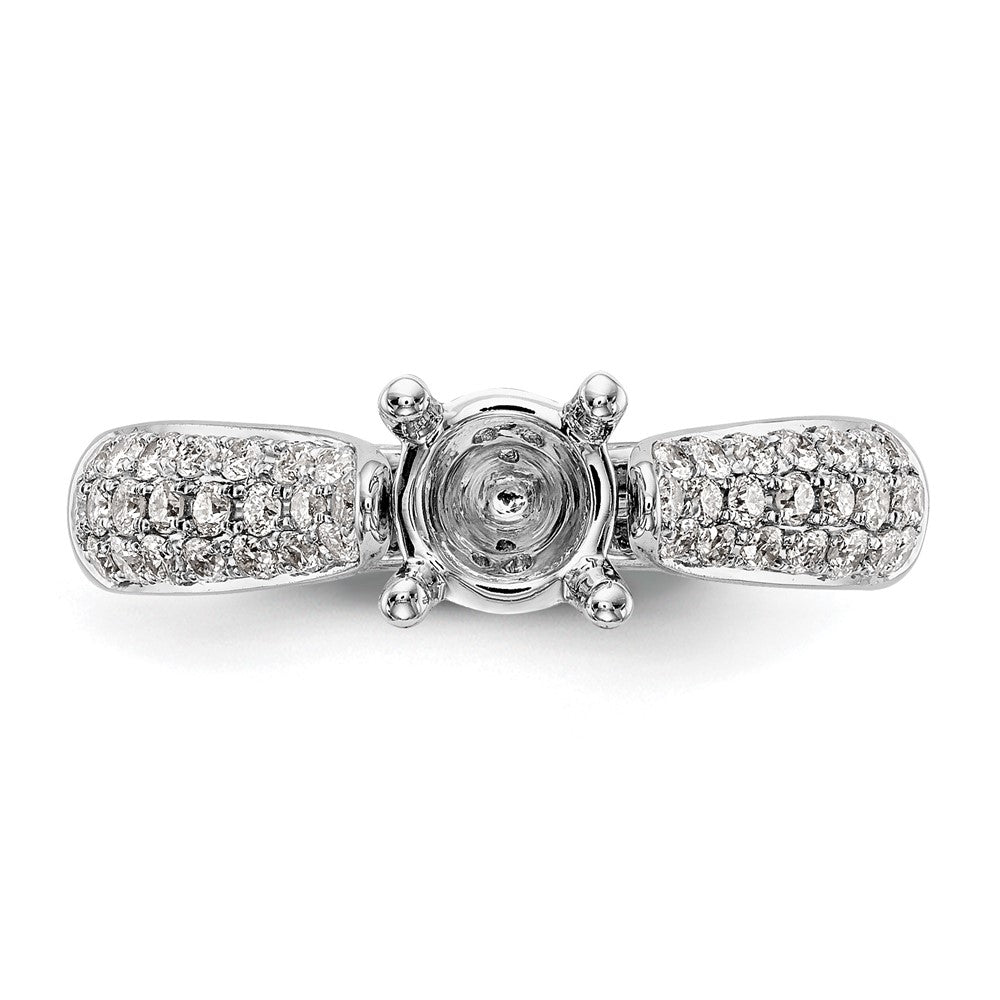 14K Weißgold Verlobungsring mit simulierten Diamanten