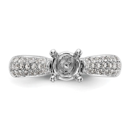 14K Weißgold Verlobungsring mit simulierten Diamanten