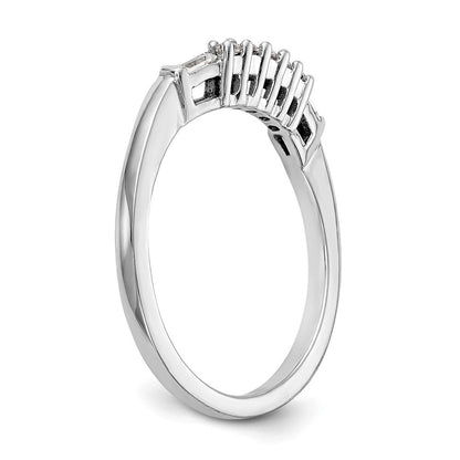 14K Weißgold Ehering mit echten Diamanten