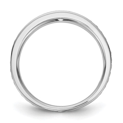 14K Weißgold Ehering mit natürlichen Diamanten