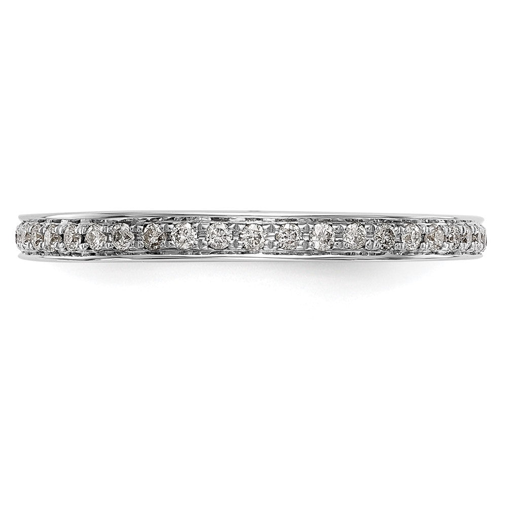 14K Weißgold Ehering mit natürlichen Diamanten