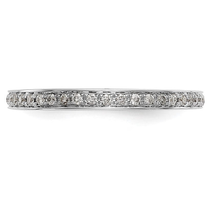 14K Weißgold Ehering mit natürlichen Diamanten