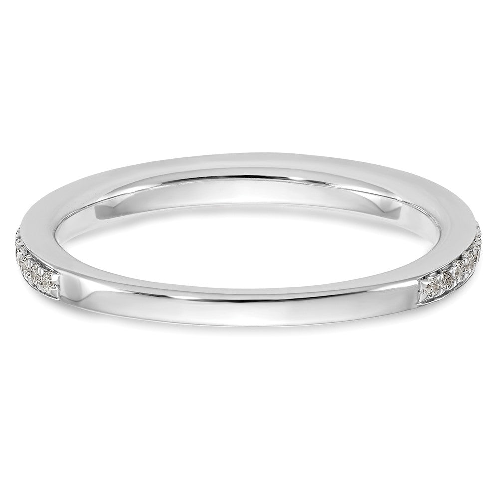 14K Weißgold Ehering mit natürlichen Diamanten