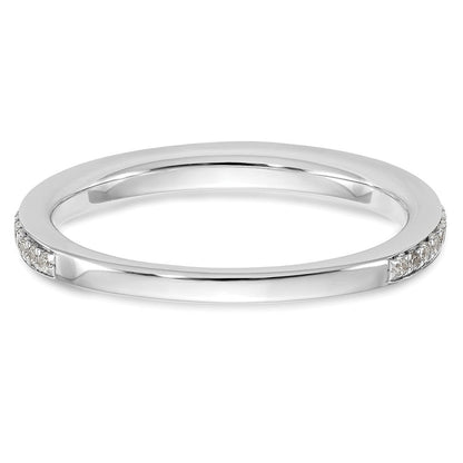 14K Weißgold Ehering mit natürlichen Diamanten