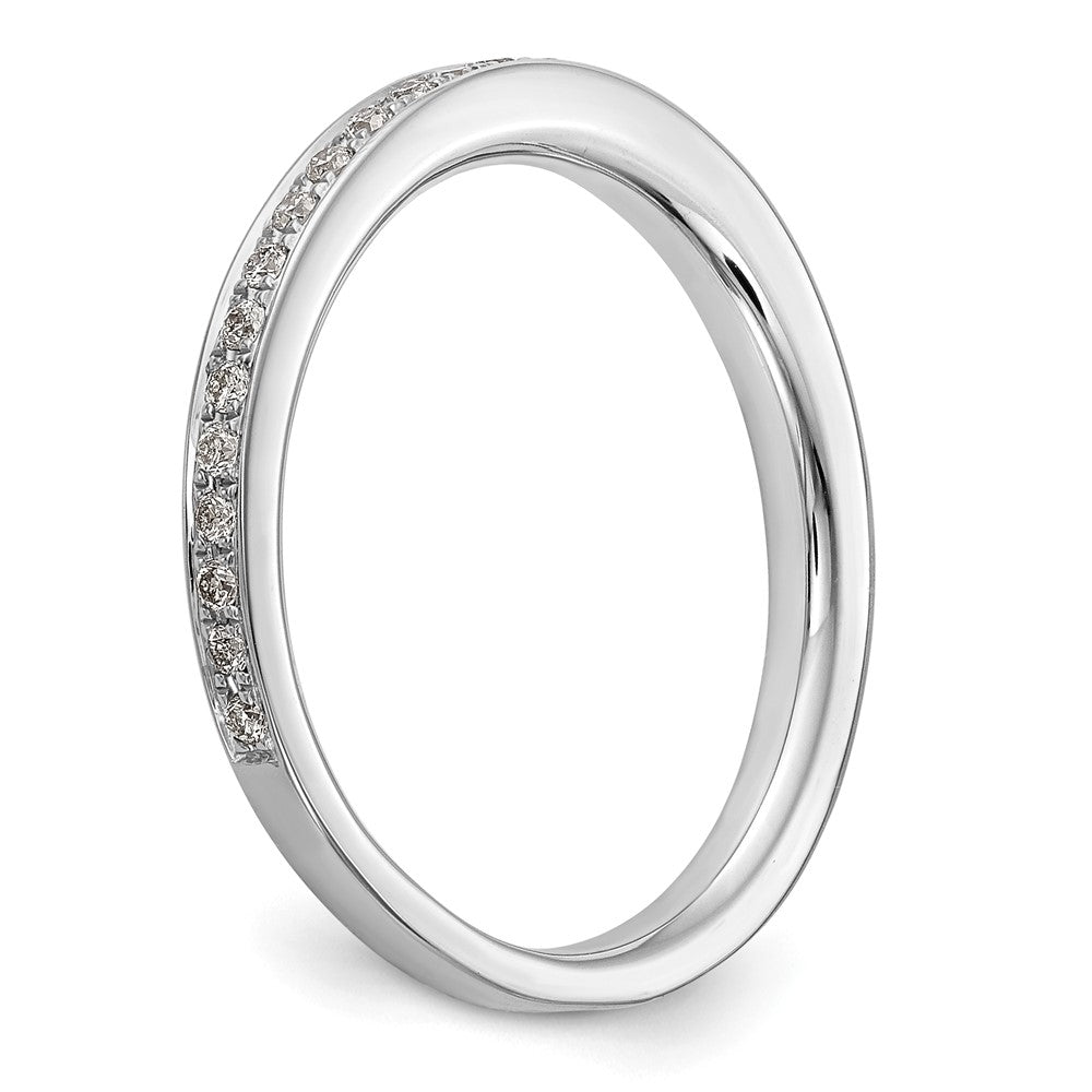 14K Weißgold Ehering mit natürlichen Diamanten