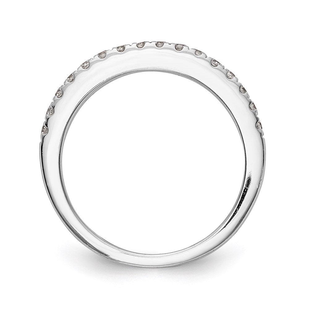 14K Weißgold Ehering mit natürlichen Diamanten