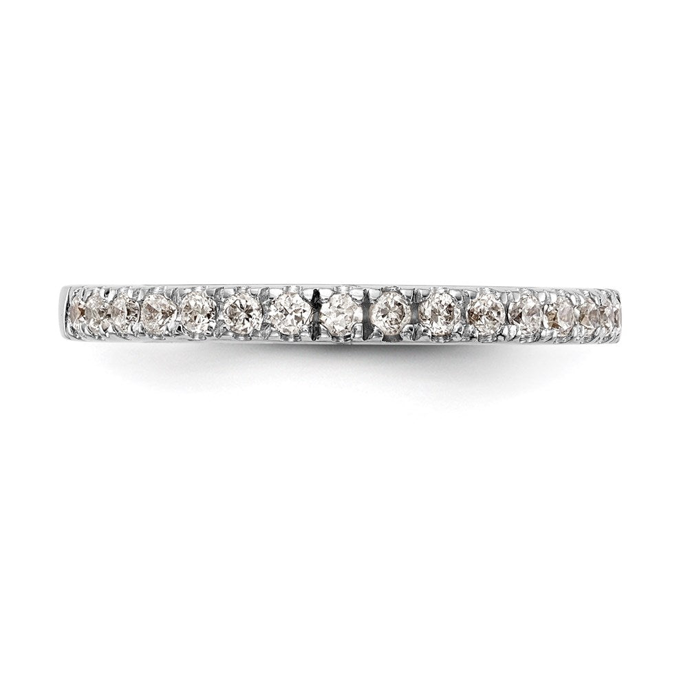 14K Weißgold Ehering mit natürlichen Diamanten