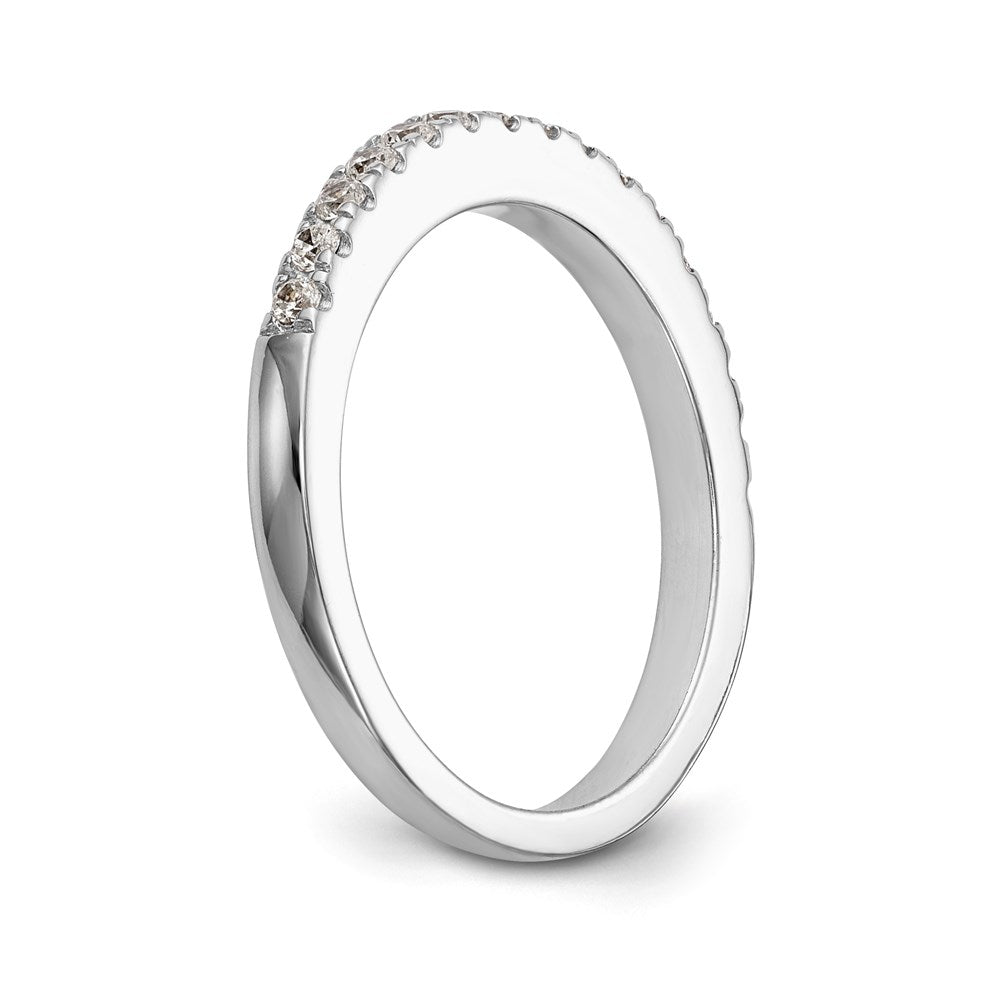 14K Weißgold Ehering mit natürlichen Diamanten