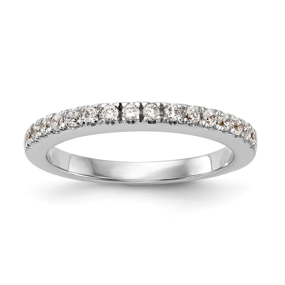 14K Weißgold Ehering mit natürlichen Diamanten