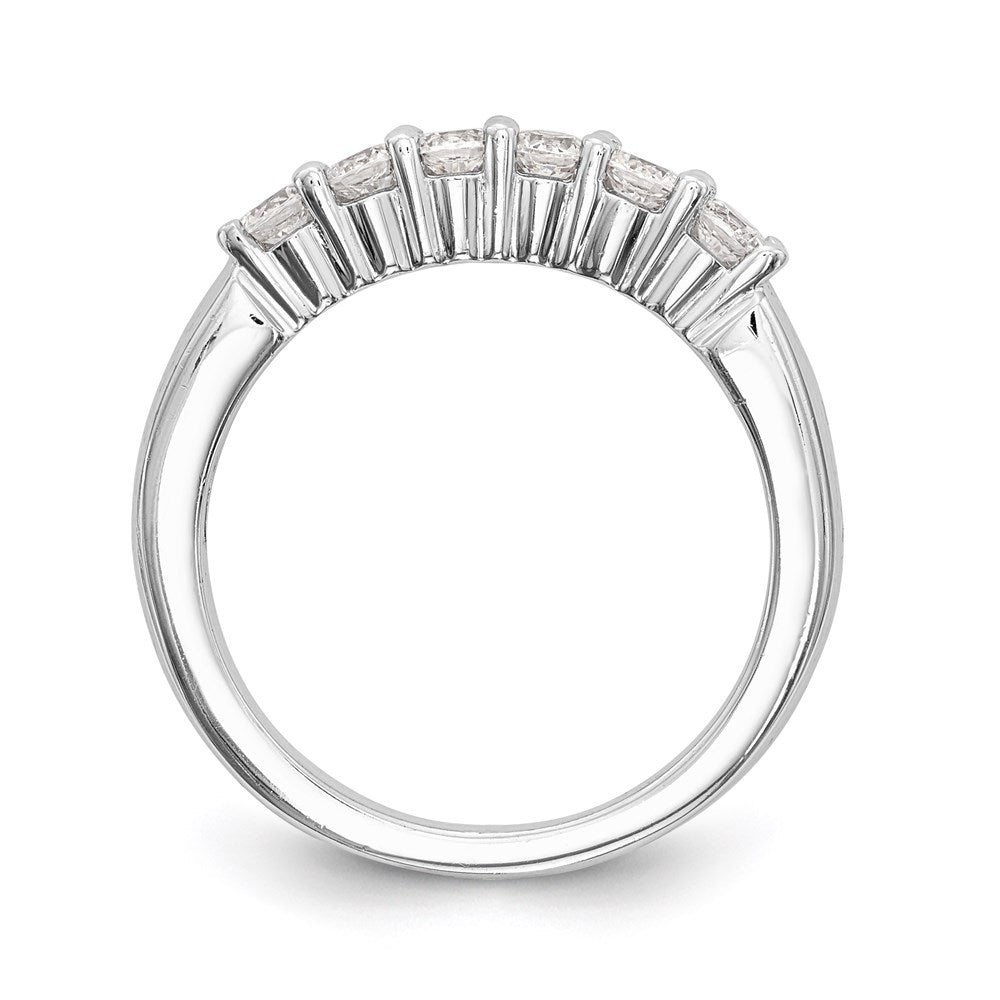 14K Weißgold Trauring mit natürlichen Diamanten