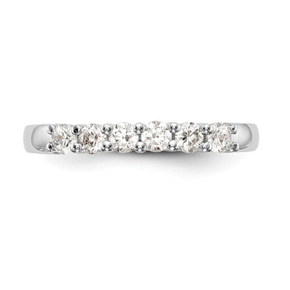14K Weißgold Trauring mit natürlichen Diamanten