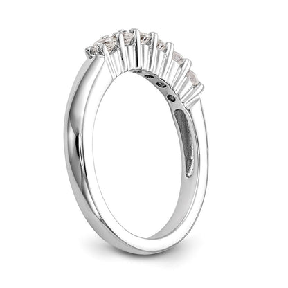 14K Weißgold Trauring mit natürlichen Diamanten
