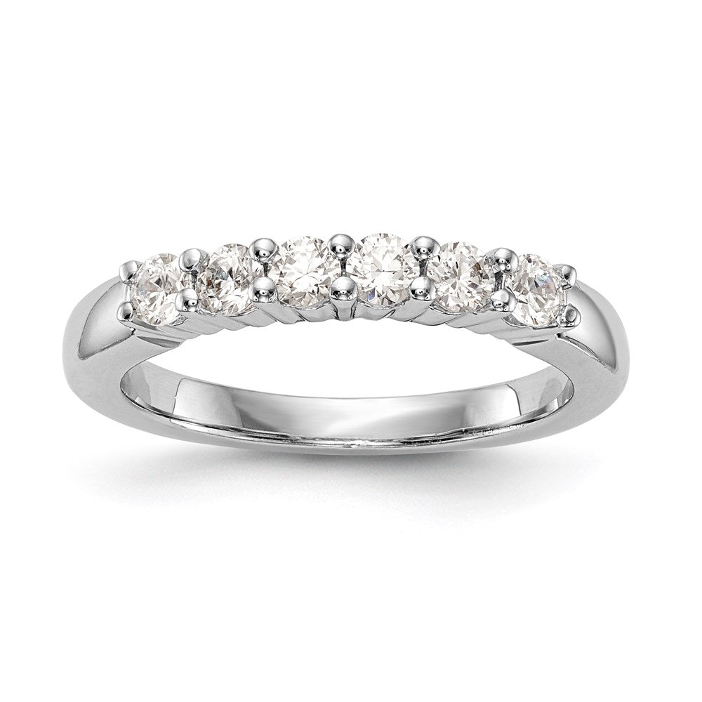 14K Weißgold Ehering mit natürlichen Diamanten