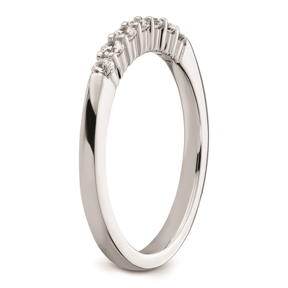 14K Weißgold Ehering mit natürlichen Diamanten