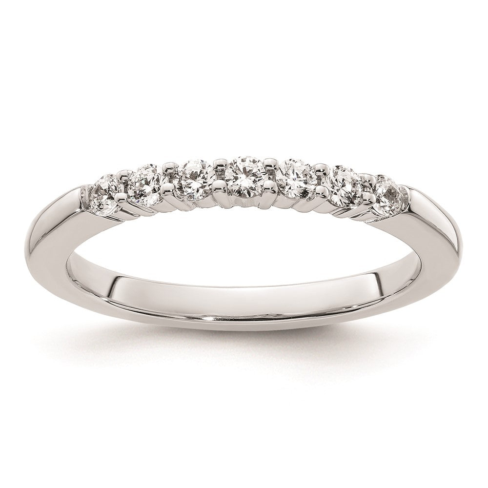 14K Weißgold Ehering mit natürlichen Diamanten