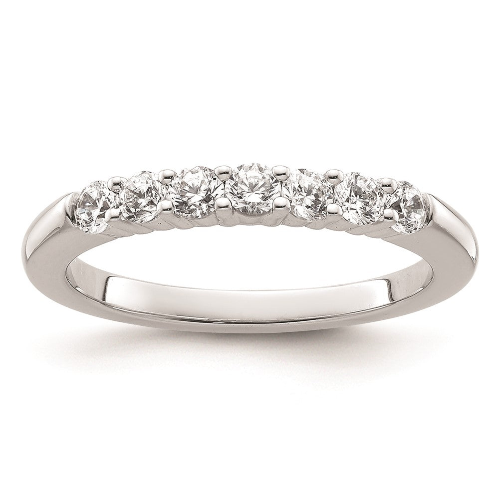 14K Weißgold Ehering mit natürlichen Diamanten