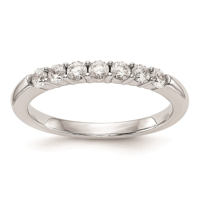 14K Weißgold Ehering mit natürlichen Diamanten