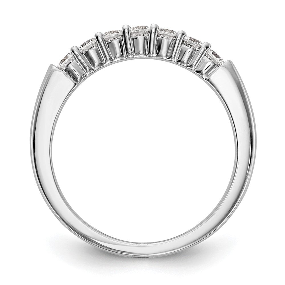 14K Weißgold Ehering mit echten Diamanten