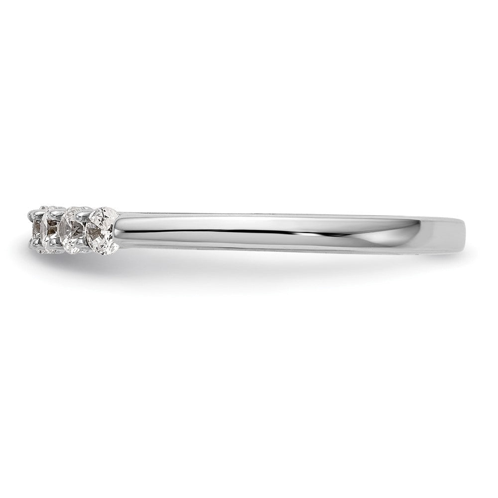 14K Weißgold Ehering mit natürlichen Diamanten