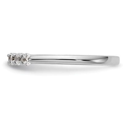 14K Weißgold Ehering mit echten Diamanten