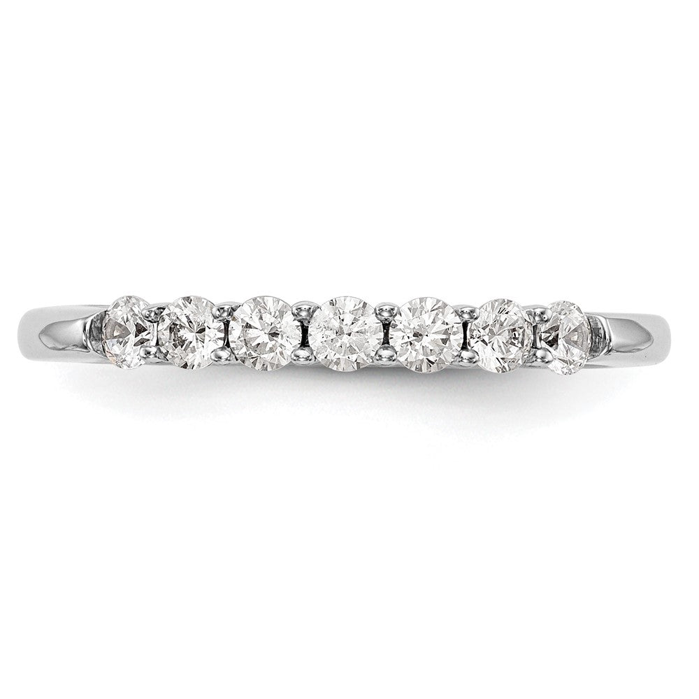 14K Weißgold Ehering mit echten Diamanten