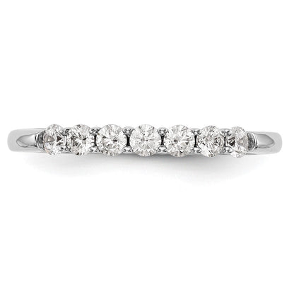 14K Weißgold Ehering mit echten Diamanten