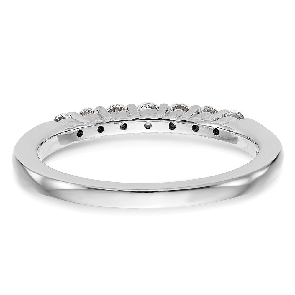 14K Weißgold Ehering mit echten Diamanten