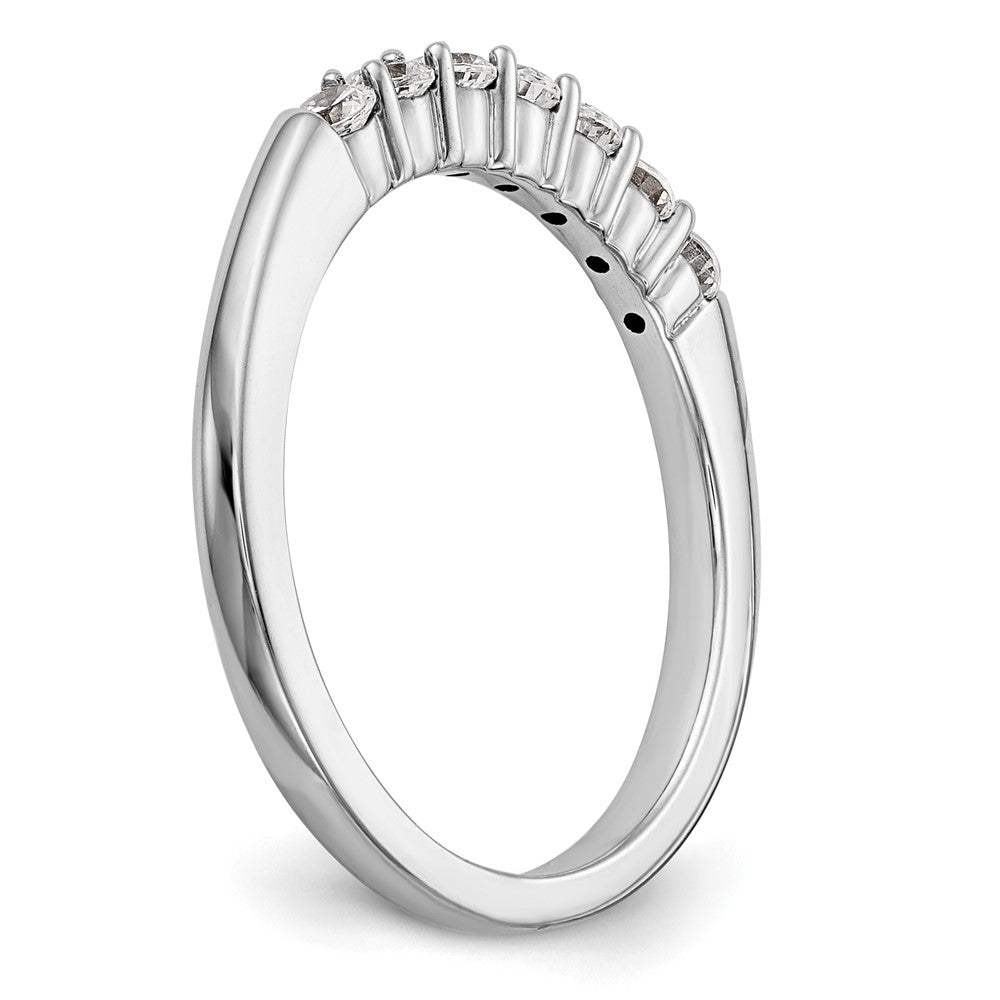 14K Weißgold Ehering mit echten Diamanten