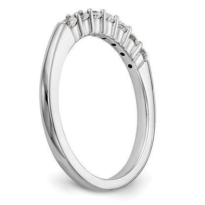 14K Weißgold Ehering mit echten Diamanten