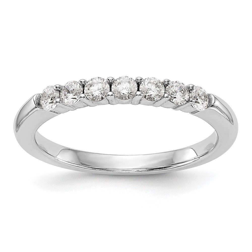 14K Weißgold Ehering mit natürlichen Diamanten