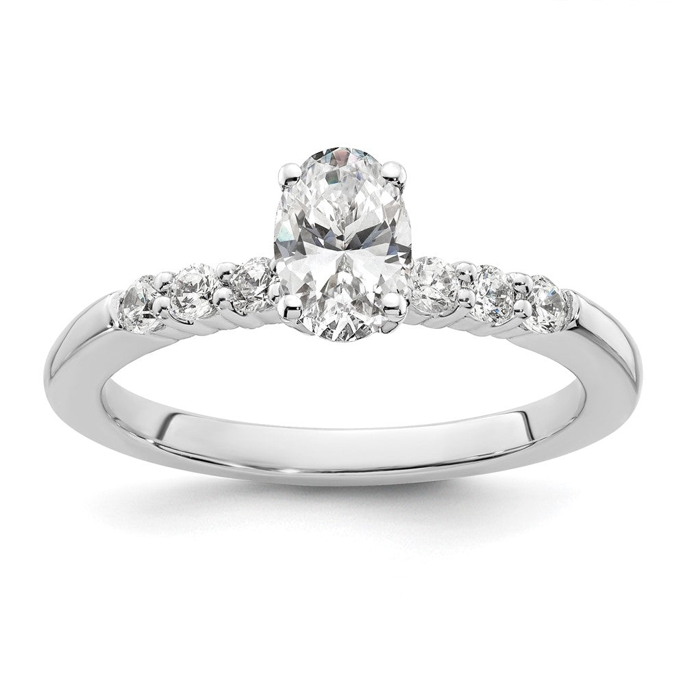14K Weißgold Stift Set 1/4 Karat Diamant Halbfassung Verlobungsring
