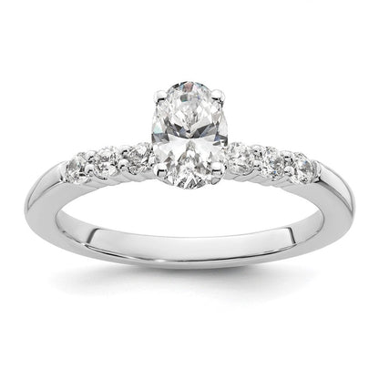 14K Weißgold Stift Set 1/4 Karat Diamant Halbfassung Verlobungsring