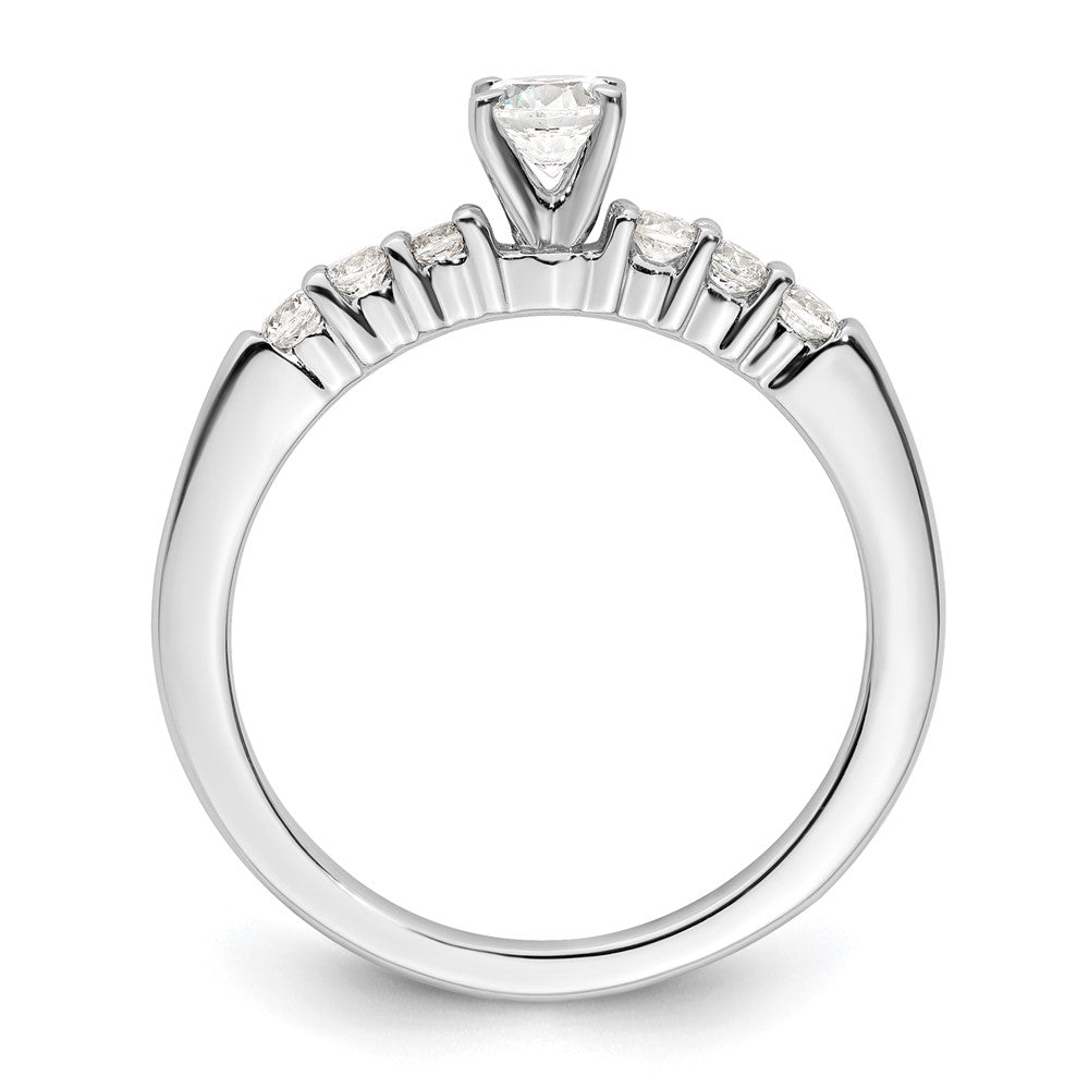 14K Weißgold Verlobungsring mit im Labor gezüchteten Diamanten VS/SI+ G+ Krappenfassung Semi-Mount