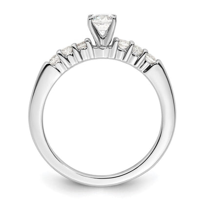 14K Weißgold Verlobungsring mit im Labor gezüchteten Diamanten VS/SI+ G+ Krappenfassung Semi-Mount