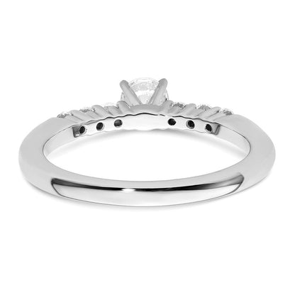 14K Weißgold Verlobungsring mit im Labor gezüchteten Diamanten VS/SI+ G+ Krappenfassung Semi-Mount