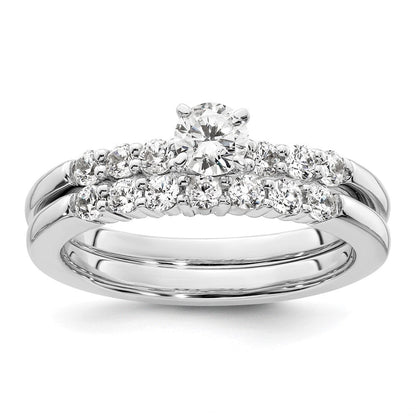 14K Weißgold Verlobungsring mit im Labor gezüchteten Diamanten VS/SI+ G+ Krappenfassung Semi-Mount