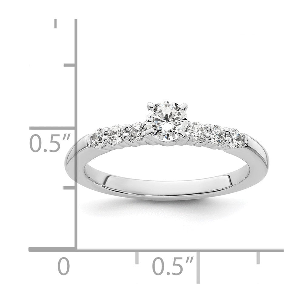14K Weißgold Verlobungsring mit im Labor gezüchteten Diamanten VS/SI+ G+ Krappenfassung Semi-Mount