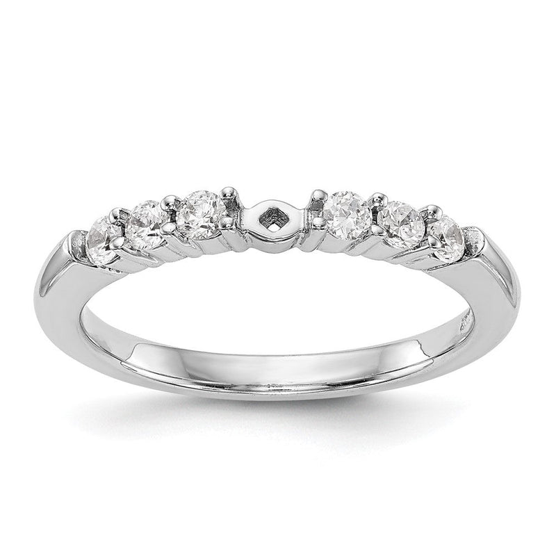 14K Weißgold Stift Set 1/4 Karat Diamant Halbfassung Verlobungsring