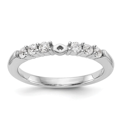 14K Weißgold Verlobungsring mit im Labor gezüchteten Diamanten VS/SI+ G+ Krappenfassung Semi-Mount