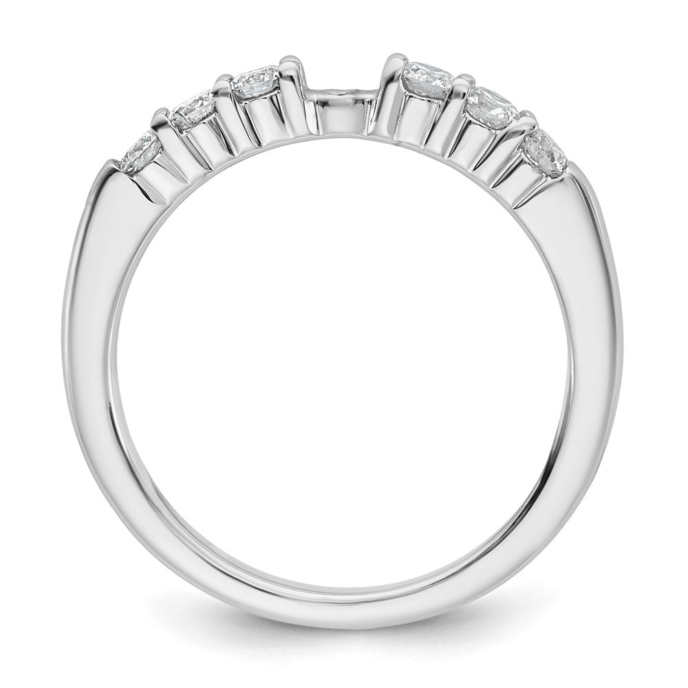 14K Weißgold Stift Set 3/8 Karat Diamant Halbfassung Verlobungsring