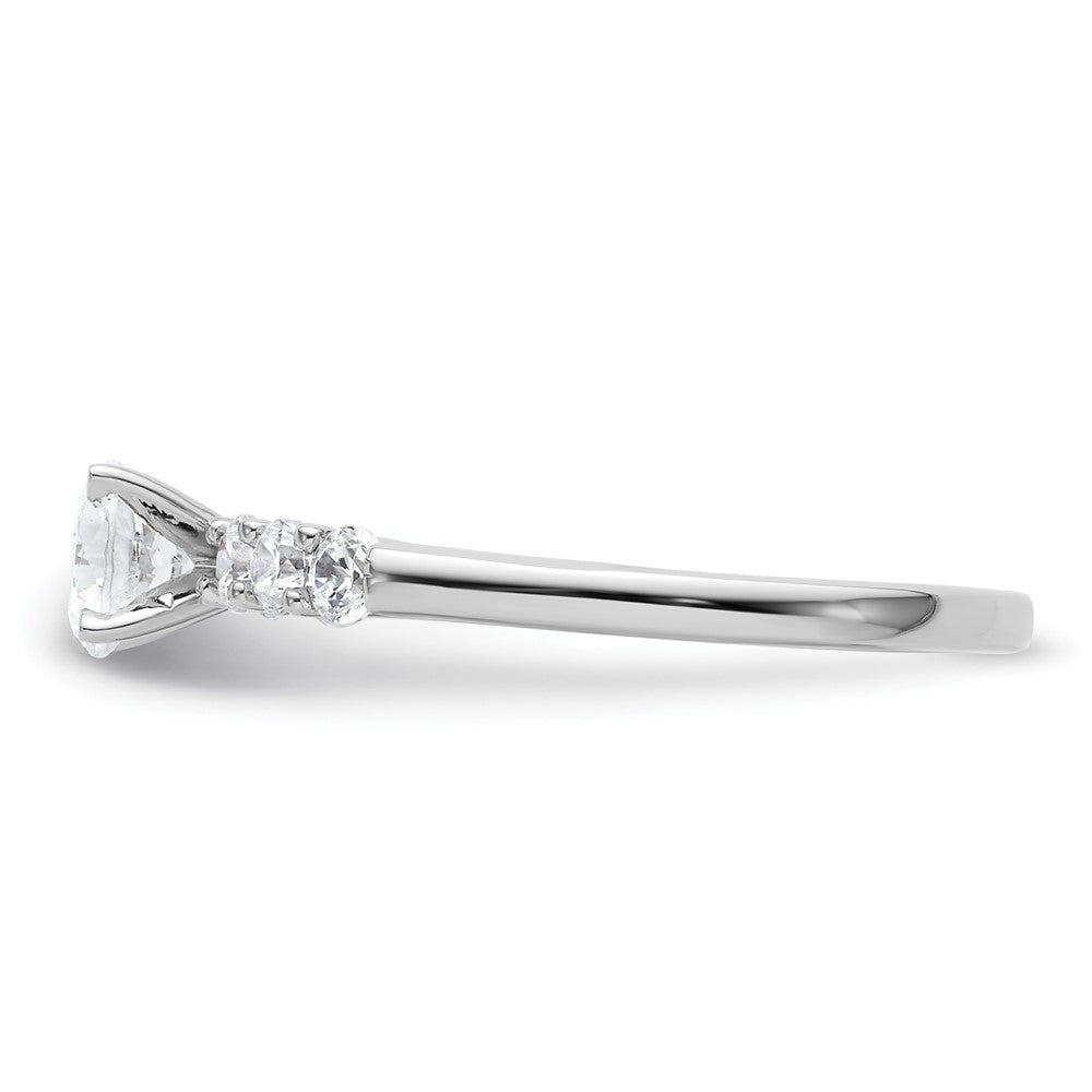 14K Weißgold Stift Set 3/8 Karat Diamant Halbfassung Verlobungsring