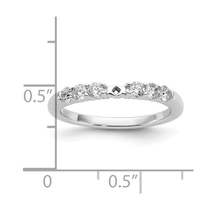 14K Weißgold Stift Set 3/8 Karat Diamant Halbfassung Verlobungsring